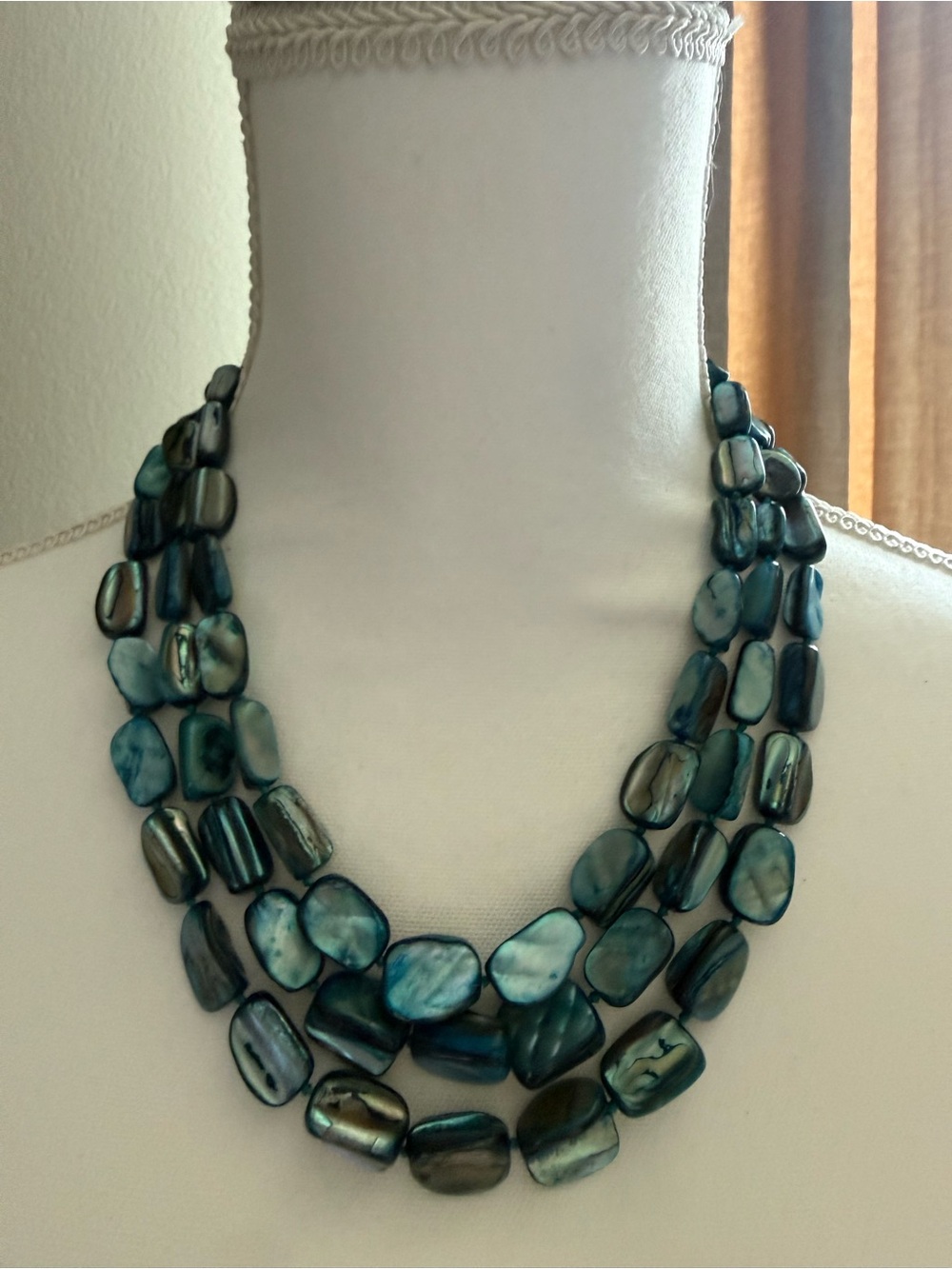 Iris & Lily London necklace featuring mother of pearl & a sterling silver clasp